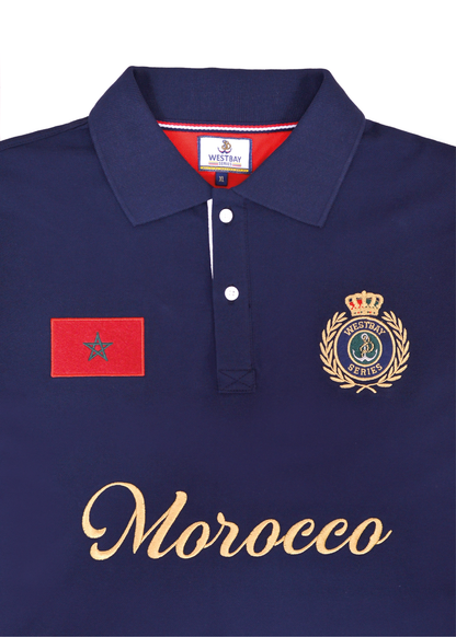 'Morocco Polo Shirt' - Bleu Nuit