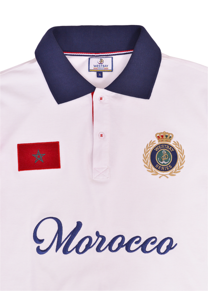 'Morocco Polo Shirt' - Blanc Cassé