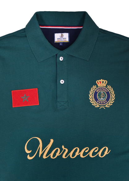 'Morocco Polo Shirt' - Vert Bouteille