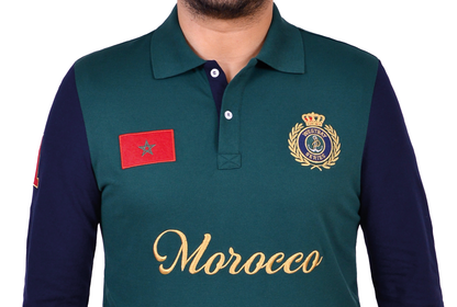 'Morocco Polo Shirt' - Vert Bouteille