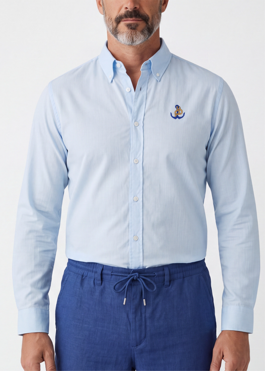 'Anchor Shirt' - Effet Lin Slub