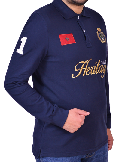 Polo 'Nautical Heritage' - Bleu Nuit