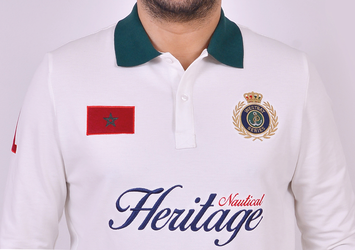 'Nautical Polo Shirt' - Blanc Cassé